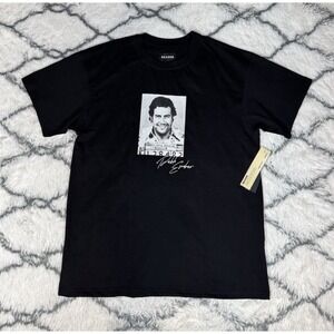 REASON Pablo Escobar Medellin Cartel Mugshot T-Shirt Black Men's Sz L‎ *NEW*